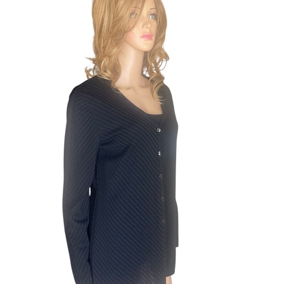 Escada black knit sweater and sleeveless top size 40/44 - Picture 3 of 14